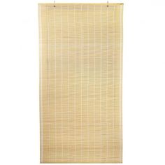 a bamboo blind hanging on the side of a wall