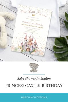 a baby shower party with an elephant and castle