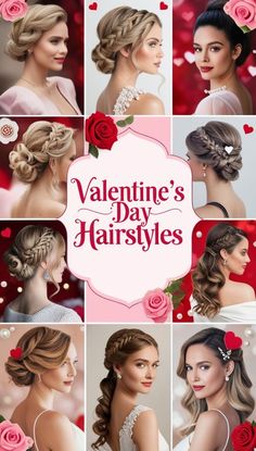 Dreamy Hairstyles, Valentines Hairstyles, Braided Buns, Heart Braid, Voluminous Curls, Braided Bun, Hairstyles For Round Faces, Round Face, Hair Hacks