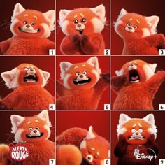 the instructions for how to make a red fox stuffed animal from disney's animated movie