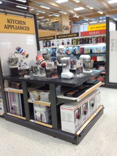 the kitchen appliances are on display in the store