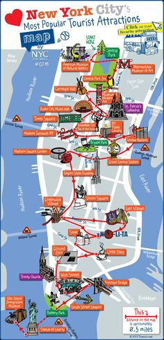 the new york tourist attractions map