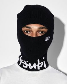 Balaclava Aesthetic, Black Balaclava, Mask Outfit, Men's Balaclava, 2000s Fashion Trends, Cross Embroidery, Mask Style, Black Photography, Boys Fits