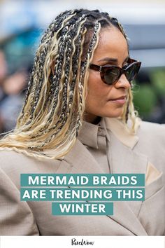 I’m a beauty editor and I predict mermaid braids are going to be a popular protective style for winter. I chatted with two hairstylists to learn everything about mermaid braids, from how to achieve the look to how to maintain them at home. Mermaid Braids, Style For Winter, Colored Box Braids, Small Box Braids, Cute Box Braids, Mermaid Braid, Big Box Braids, Jumbo Box Braids, Colored Braids