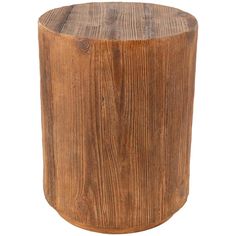 a wooden stool that is made out of wood and has a round shape on the top