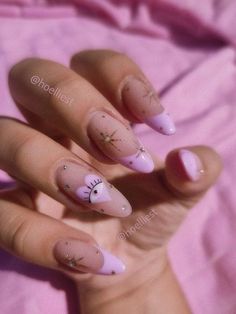 Nails Acrylic Eye Design, Almond Nails Heart Tips, Neutral Almond Nails Designs, Nails 2023 Trends Summer Design, Heart With Eyes Nails Short, Short Oval Nails Designs Spring, Heart Drip Nails, Love Heart With Eyes Nails, Design On French Tip Nails