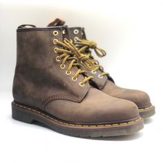 Dr. Martens 11822 Tan Brown Leather 8 Eye Lace Up Boots Us Mens Size 9 New Boots Are Brand New Without Box. Boots You Will Be Receiving Are The Ones Pictured. Please Use Pictures As A Reference When Purchasing. Buy With Confidence As All Of Our Products Are 100% Authentic. If Any Questions Arise Feel Free To Send A Message. Thanks For Looking! Suede Work Boots With Goodyear Welted Round Toe, Goodyear Welted Suede Work Boots With Round Toe, Distressed Brown Rugged Work Boots With Round Toe, Brown Suede Closed Toe Work Boots, Classic Brown Boots With Round Toe, Brown Lace-up Work Boots With Leather Footbed, Brown Suede Snip Toe Work Boots, Rugged Brown Round Toe Work Boots, Brown Rugged Work Boots With Round Toe