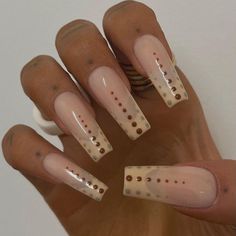 Aesthetic Square, Retro Nails, Hippie Nails, Aesthetic Luxury, Drip Nails, Her Nails, Long Square Acrylic Nails, Brown Nails, Square Acrylic Nails