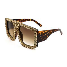 PRICES MAY VARY. Square Crystal Frame - The large square frame is inlaid with shiny diamonds, which is fashionable and dazzling. A variety of colored Rhinestone make you shine in the crowd. High Quality Materials - FEISEDY Bling thick sunglasses have unbreakable Resin lenses, comfortable nose pads, flexible and solid hinges. All materials and designs are to ensure a better wearing experience for users. UV400 Protection Lens - FEISEDY oversized sunglasses can block 100% UVA and UVB radiation. Eli Thick Sunglasses, Golden Sunglasses, Diamond Sunglasses, Crystal Frame, Oversized Square Sunglasses, High Fashion Accessories, Retro Fashion Women, Reflected Light, Square Crystal