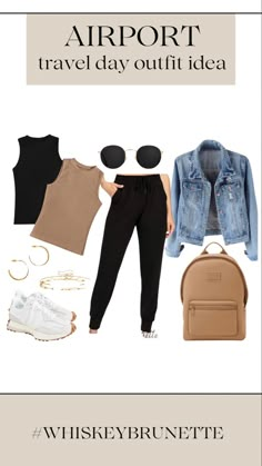 Airport travel outfit ideas Outfits For Flights Travel, Airport Travel Outfits, Travel Attire, Comfy Travel Outfit, Airplane Outfits, Comfy Travel, Airport Outfits, Holiday Clothes