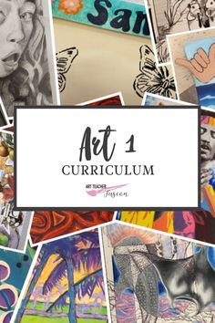 the art 1 logo surrounded by many different paintings