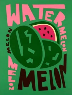 a green t - shirt with the words watermelon and two slices of watermelon