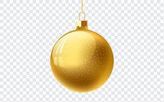 Golden Christmas Ball PNG