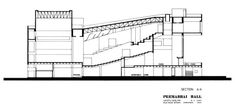 an architectural drawing of a stair case