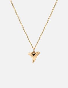 Shark Tooth Necklace, Gold Vermeil, Polished | Men's Necklaces | Miansai Gold Shark Tooth Necklace, Shark Tooth Necklace Gold, 2023 Birthday, Saint Necklace, Shark Tooth Pendant, Polished Man, Dove Necklace, Tooth Pendant, Shark Necklace