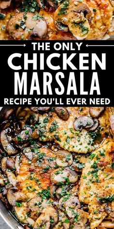 the only chicken marsala recipe you'll ever need is to make this one