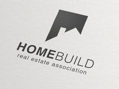 the homebuild real estate association logo is shown in black on white paper