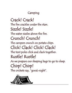 Onomatopoeia Poems, Poem Examples, Food Outdoor, Camping Winter, Camping Foods, Camping Menu, Backpacking Meals, Camping Hammock