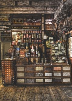 an old fashioned store with many items on display