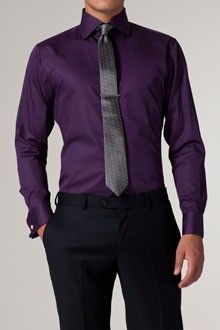 Purple Shirt Outfits, Grooms Men, Shade Of Purple, Purple Dress Shirt, Plum Wedding, Shirt Outfit Men, Purple Suits, Custom Dress