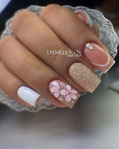 Nails Rosa, Wow Nails, French Manicure Nails, Summery Nails, Cute Acrylic Nail Designs, Classy Acrylic Nails, Uñas Acrilicas