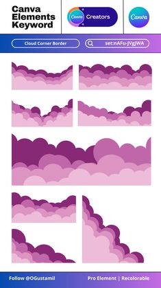 Cloud Corner Border | Canva Element Keyword g