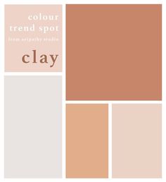 the color scheme for clay is shown in different shades