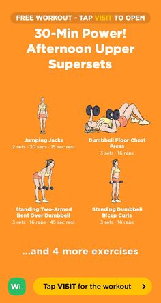 an orange poster with instructions to do the same exercises for each person in their life