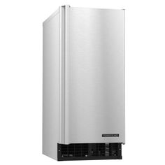 a stainless steel refrigerator with the door open