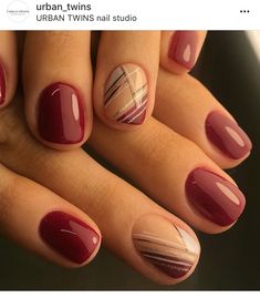 Fall Nail Designs Autumn Classy Short, Smart Nails Designs, Nails For Older Women Over 50 Nailart, Fall Inspired Nails Short, Best Short Nails, Novemember Nails, Short Fall Nail Designs, Short Fall Nail, Maroon Nails