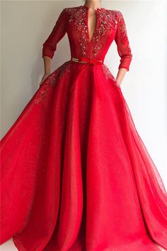 Red Colour Dress, Evening Dresses Uk, Cheap Prom Dresses Long, Prom Dresses For Sale, Red Evening Dress, Red Prom, A Line Prom Dresses, Prom Dresses With Sleeves, Cheap Prom Dresses