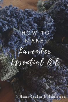 lavender essential oil with the title how to make lavender essential oil