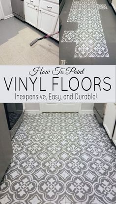 an image of vinyl flooring that looks like it has been painted