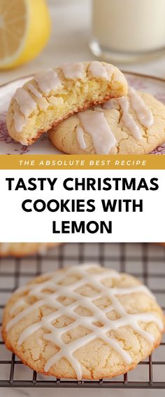 Image for Tasty Christmas Cookies with Lemon Lemon Christmas Cookies Recipes, Lemon Cookies Christmas, Lemon Christmas Cookies, Cookies With Lemon, Clematis Varieties, Lemon Shortbread Cookies, Cookie Platter, Xmas Treats, Lemon Frosting