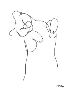 a black and white drawing of a teddy bear holding a balloon in its mouth with one hand