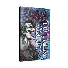 a book cover with an image of the joker and words give them something to do