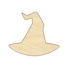 a wooden cutout of a wizard's hat