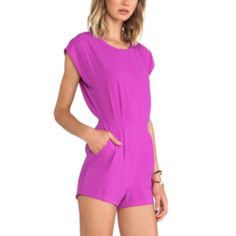 Blaque Label Romper Fuchsia Playsuit Nwt L Shorts Pink Purple Size Large Style Bqd6694 Brand New With Tags! Sold At Revolve Zipper Jumpsuit, Pink Jumpsuit, Pink Rompers, Revolve Clothing, Rompers Women, Price Match, Playsuit, Spring Summer Fashion, Pink Purple