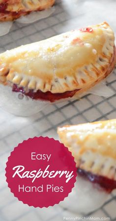 easy raspberry hand pies on a baking rack