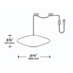 an image of a light fixture with measurements