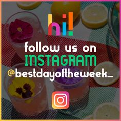 the instagram logo overlaids several glasses of drinks