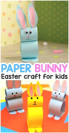 paper bunny easter crafts for kids to make