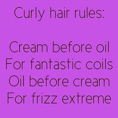 If you like your hair to have a little more frizz and volume so I always put my oil before cream! On the on the other hand if you like a more defined curl put your cream before oil! Either way if your taking care of your hair it will come out amazing! The choice is always yours! Bh Hacks, Curly Hair Problems, Natural Hair Care Tips, Paris Chic, Glow Skin, Hair Problems