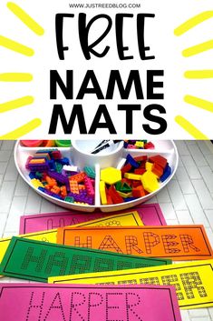 free name mats for kids to practice letters and numbers