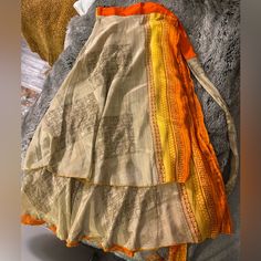 Seven In One Wrap Skirt Fitted Yellow Wrap Skirt For Spring, Traditional Yellow Skirt For Summer, Traditional Yellow Summer Skirt, Summer Yellow Long Wrap Skirt, Yellow Long Wrap Skirt, Wrap Around Skirt Outfit, Wrap Around Skirt Pattern, Wrap Skirt Pattern, Silk Wrap Skirt