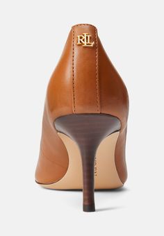 Lauren Ralph Lauren LANETTE LEATHER PUMP - Classic heels - deep saddle tan Court Heels, Exclusive Shoes, Slip On Pumps, Wrap Heels, Classic Heels, Lauren By Ralph Lauren, Ralph Lauren Shoes, Womens Shoes High Heels, Ralph Lauren Womens