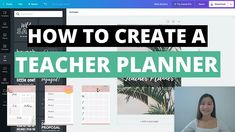 a computer screen with the words how to create a teacher planner