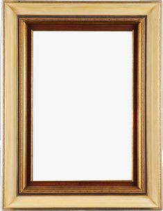 an old gold frame with a white background