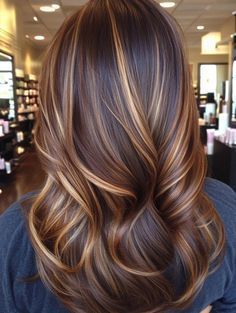 Mocha Brown Hair With Highlights, Brown Strands, Mocha Brown Hair, Sassy Haircuts, Balayage Technique, Hair With Highlights, Medium Layered Hair