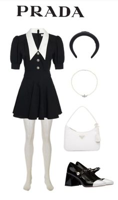 Prada Style Outfit, Prada Dress Casual, Clueless Outfits, Kpop Outfits, Casual Style Outfits, Kpop Fashion